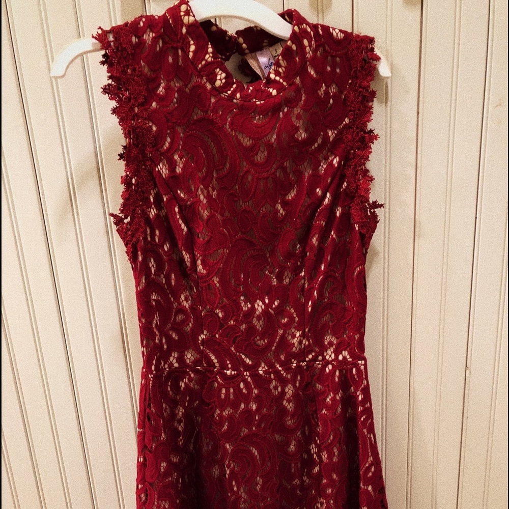 Short red dress